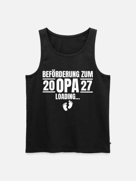 Beförderung zum Opa 2027 Loading - Männer Premium Bio Tank Top - Schwarz