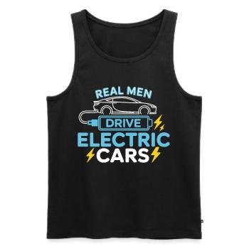 Elektroauto T-Shirt Männer Geschenk - Männer Premium Bio Tank Top - Schwarz - Vorne - AI Model Male 178 light (178cm)