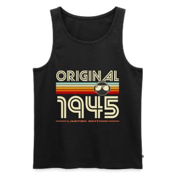Originaler Retro-Helm von 1945 - Männer Premium Bio Tank Top - Schwarz - Vorne - AI Model Male 178 light (178cm)
