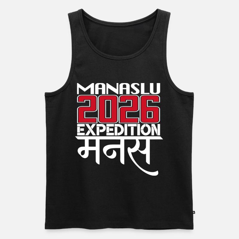Manaslu - Männer Premium Bio Tank Top - Schwarz
