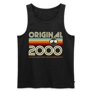 Original 2000 Retro Edition - Men's Premium Organic Tank Top - black - Front - Michal (187cm)