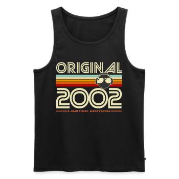Original 2002 édition limitée - Débardeur bio Premium Homme - noir - Devant - AI Model Male 178 light (178cm)