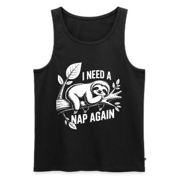 Ich brauch nen Nap - Männer Premium Bio Tank Top - Schwarz - Vorne - Michal (187cm)