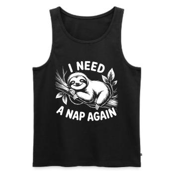 Ich brauch nen Nap - Männer Premium Bio Tank Top - Schwarz - Vorne - Michal (187cm)
