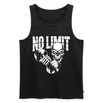 No Limit Skull Bodybuilding - Débardeur bio Premium Homme - noir - Devant - AI Model Male 178 light (178cm)