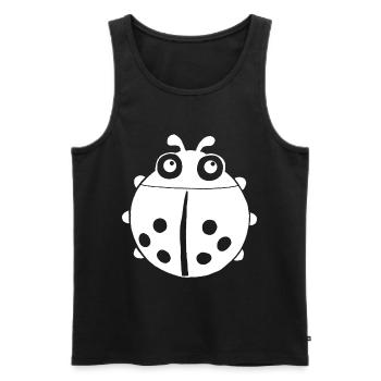 White ladybug - Men's Premium Organic Tank Top - black - Front - AI Model Male 178 light (178cm)