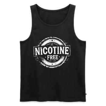 Non-fumeur, ex-fumeur, sans nicotine - Débardeur bio Premium Homme - noir - Devant - AI Model Male 178 light (178cm)