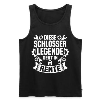 Schlosser Legende Geht in Rente Sprüche Ruhestand - Männer Premium Bio Tank Top - Schwarz - Vorne - Michal (187cm)