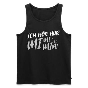 Ich hör nur mi mi mi - Männer Premium Bio Tank Top - Schwarz - Vorne - AI Model Male 178 light (178cm)