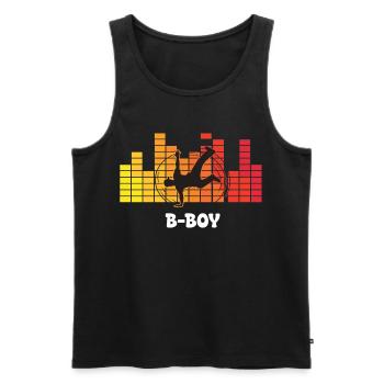 B-Boy Breakdance Streetstyle Hip Hop DJ Dance - Männer Premium Bio Tank Top - Schwarz - Vorne - AI Model Male 178 light (178cm)