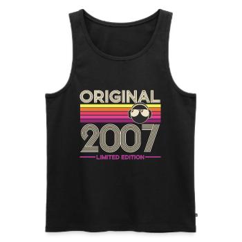 Original 2007 Limited Edition Retro - Männer Premium Bio Tank Top - Schwarz - Vorne - AI Model Male 178 light (178cm)