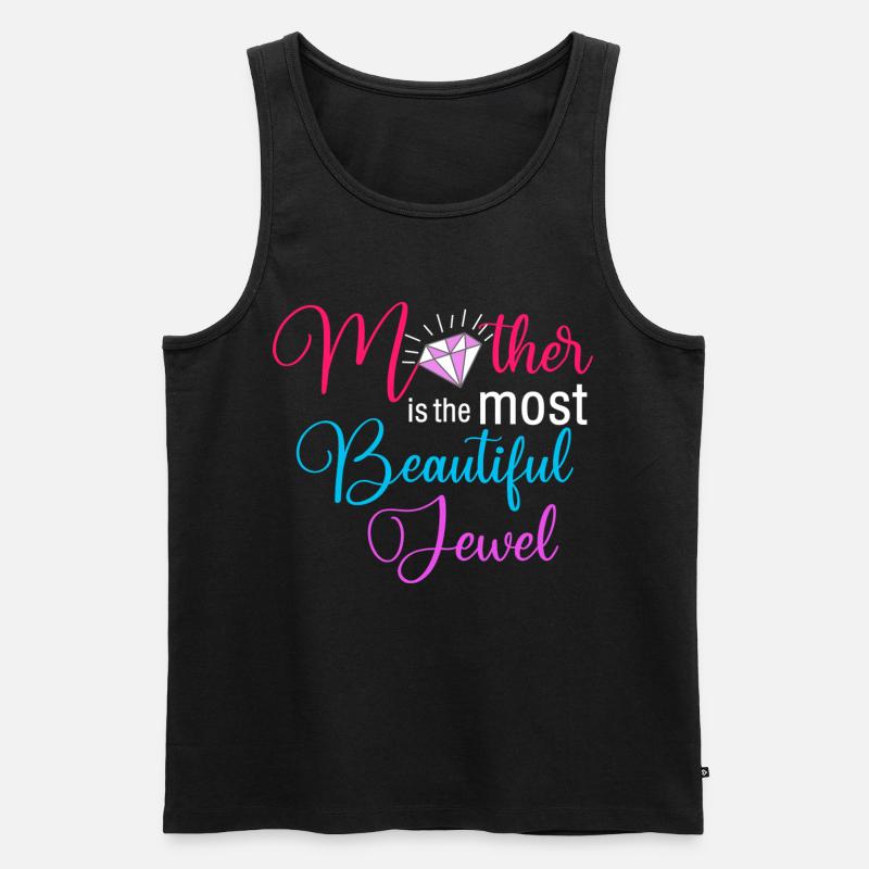 Mutter ist der schönste Juwelen-Blumendiamant - Männer Premium Bio Tank Top - Schwarz