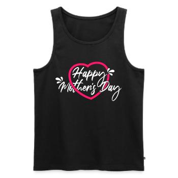 Happy Mothersday-Shirt - Männer Premium Bio Tank Top - Schwarz - Vorne - Michal (187cm)