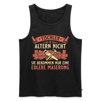 Tischler altern nicht Handwerker Schreiner - Männer Premium Bio Tank Top - Schwarz - Vorne - Michal (187cm)