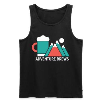 Adventure Brews Hiking Beer - Men's Premium Organic Tank Top - black - Front - Michal (187cm)