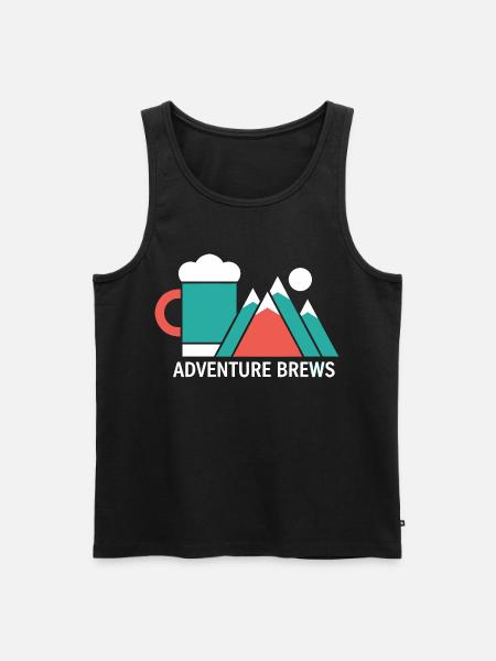 Adventure Brews Wandern Bier - Männer Premium Bio Tank Top - Schwarz