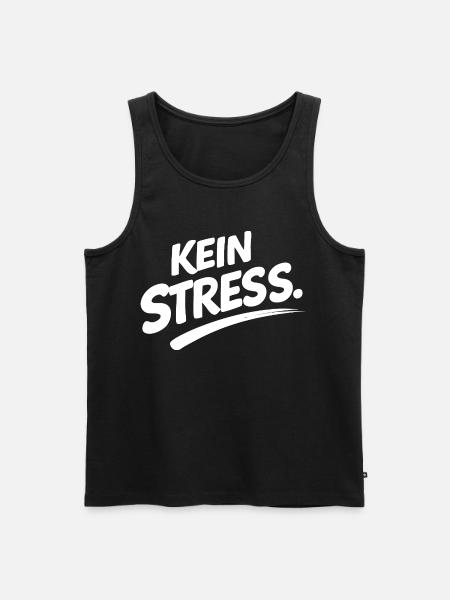 IM FLOW Shirt – Minimal Statement - Männer Premium Bio Tank Top - Schwarz