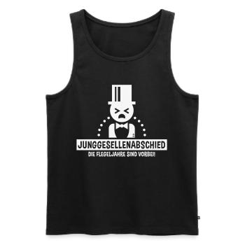 Junggesellenabschied – Flegeljahre Vorbei! (W) - Männer Premium Bio Tank Top - Schwarz - Vorne - Michal (187cm)