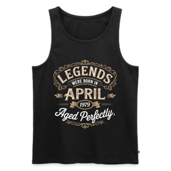 April 1979 Geburtstagsgeschenk Großartig seit April - Männer Premium Bio Tank Top - Schwarz - Vorne - Michal (187cm)