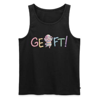 Done! Sheep - Men's Premium Organic Tank Top - black - Front - AI Model Male 178 light (178cm)