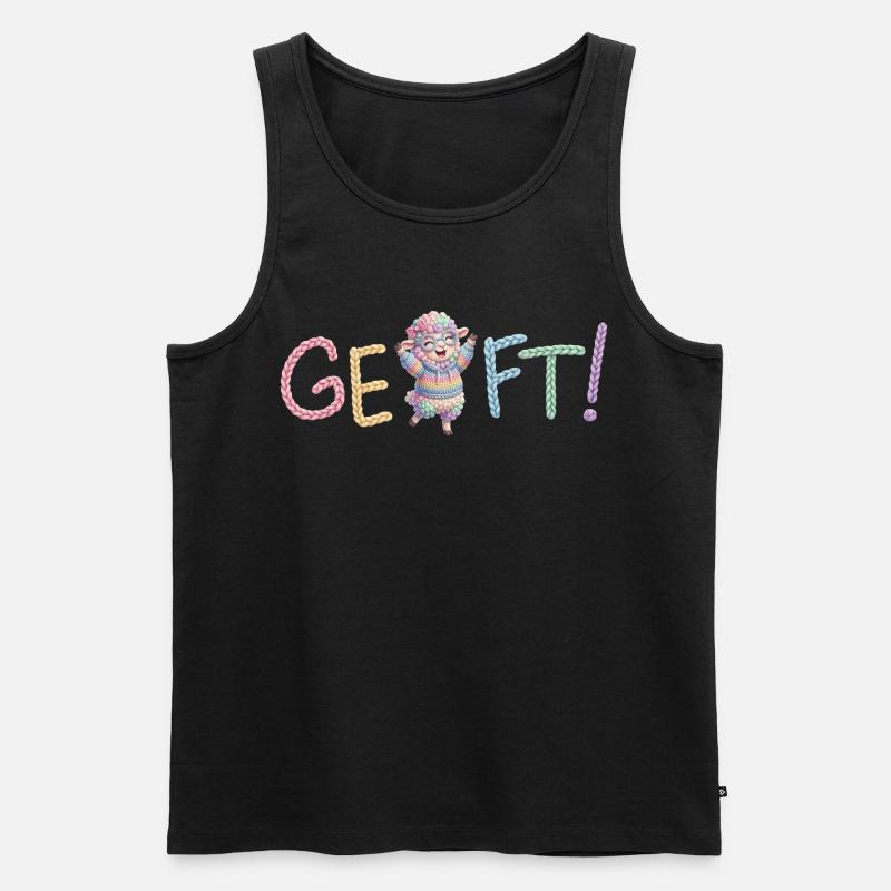 Geschafft! Schaf - Männer Premium Bio Tank Top - Schwarz
