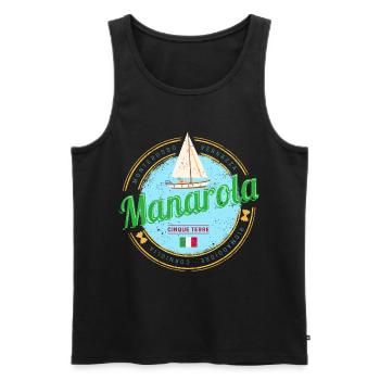 Manarola Cinque Terre La Spezia Italy Souvenir - Men's Premium Organic Tank Top - black - Front - AI Model Male 178 light (178cm)