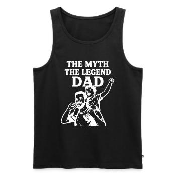 La légende du mythe de l’homme - Meilleur cadeau pour la fête des pères - Débardeur bio Premium Homme - noir - Devant - Michal (187cm)