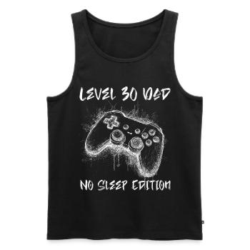 Level 30 No Sleep Edition Gamer - Männer Premium Bio Tank Top - Schwarz - Vorne - AI Model Male 178 light (178cm)