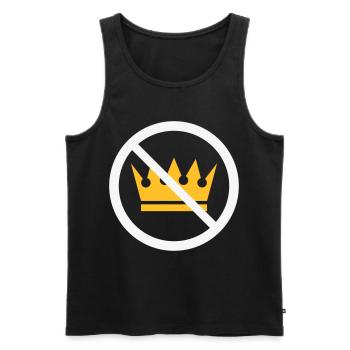 Keine Könige! (Protestschild / NEG 2C) - Männer Premium Bio Tank Top - Schwarz - Vorne - AI Model Male 178 light (178cm)