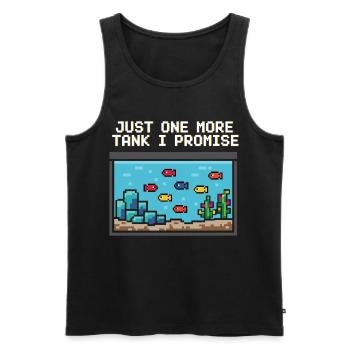 Aquarium Gamer Saying - Men's Premium Organic Tank Top - black - Front - Michal (187cm)