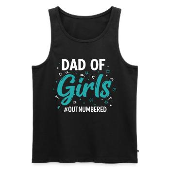 Papa fille dit Papa des filles - Débardeur bio Premium Homme - noir - Devant - Michal (187cm)