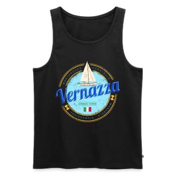 Vernazza Cinque Terre La Spezia Italien Souvenir - Männer Premium Bio Tank Top - Schwarz - Vorne - Michal (187cm)