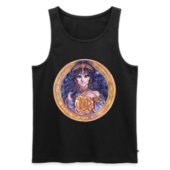 Zodiac Sign Zodiac Virgo Gift - Men's Premium Organic Tank Top - black - Front - Michal (187cm)