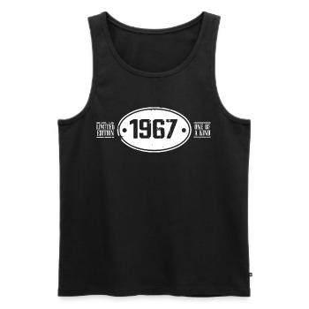 1967 Geburtstag 1967 - Männer Premium Bio Tank Top - Schwarz - Vorne - AI Model Male 178 light (178cm)