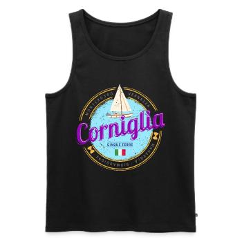 Corniglia Cinque Terre La Spezia Italien Souvenir - Männer Premium Bio Tank Top - Schwarz - Vorne - Michal (187cm)