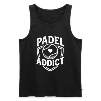 Padel Addict Sport Passion Lifestyle - Men's Premium Organic Tank Top - black - Front - AI Model Male 178 light (178cm)