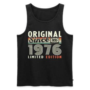 1976 Vintage Retro Geburtstagsgeschenk - Männer Premium Bio Tank Top - Schwarz - Vorne - Michal (187cm)