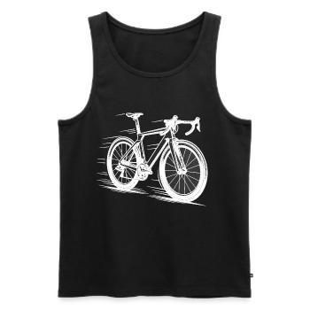 Aero Racer – Speed Line Road Rennrad Bike - Men's Premium Organic Tank Top - black - Front - AI Model Male 178 light (178cm)
