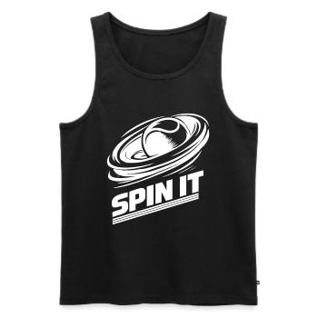 Padel Spin It Sport Leidenschaft Performance - Männer Premium Bio Tank Top - Schwarz - Vorne - AI Model Male 178 light (178cm)