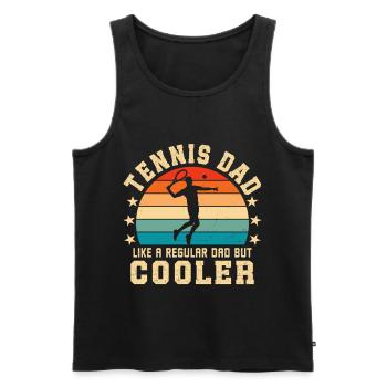 Tennis Dad Like A Regular Dad But Cooler - Men's Premium Organic Tank Top - black - Front - Michal (187cm)