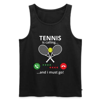Tennis - Men's Premium Organic Tank Top - black - Front - Michal (187cm)