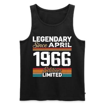 Legendary since 1966, April 1966 Retro Edition - Men's Premium Organic Tank Top - black - Front - Michal (187cm)