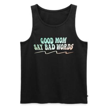 Gute Mama Flucht Lustiges Mutter Sprüche Design - Männer Premium Bio Tank Top - Schwarz - Vorne - Michal (187cm)