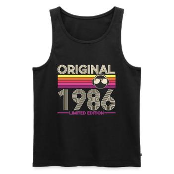 Original 1986 Edition Limitee - Débardeur bio Premium Homme - noir - Devant - Michal (187cm)