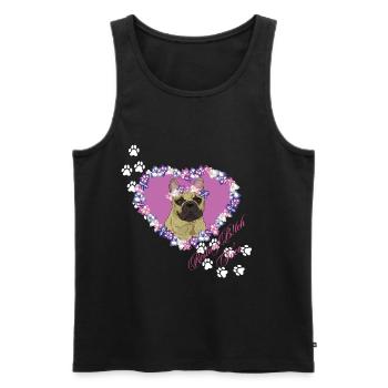 Resting B!tch Face Frenchie - Men's Premium Organic Tank Top - black - Front - AI Model Male 178 light (178cm)