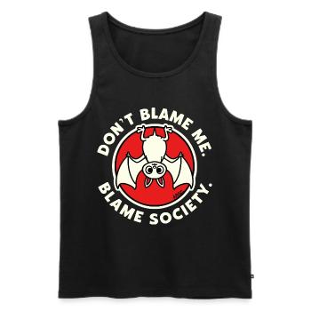 Don’t Blame Me Bat Society - Men's Premium Organic Tank Top - black - Front - Michal (187cm)