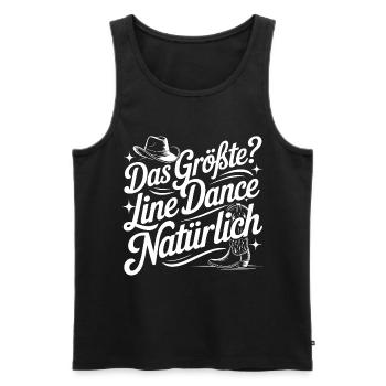 Line Dance Natürlich - Männer Premium Bio Tank Top - Schwarz - Vorne - Michal (187cm)