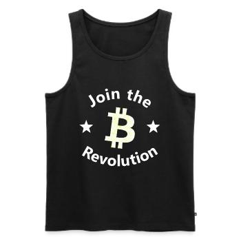 Cercle de la révolte Bitcoin - Débardeur bio Premium Homme - noir - Devant - Michal (187cm)