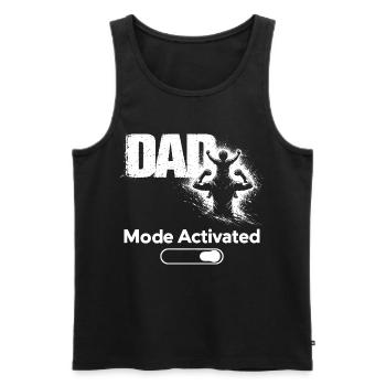 Cadeau du Père Drôle en mode Papa Activé - Débardeur bio Premium Homme - noir - Devant - Michal (187cm)