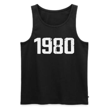 Légendaire depuis 1980 Vintage 1980 Retro 1980 - Débardeur bio Premium Homme - noir - Devant - Michal (187cm)